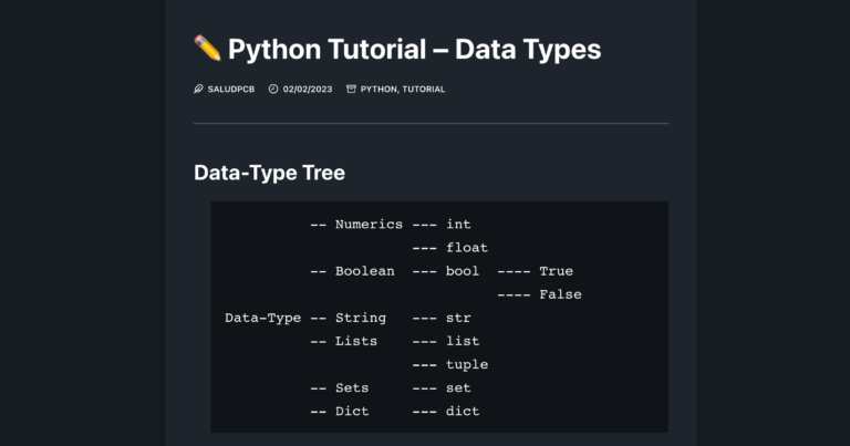 python tutorial data types 1