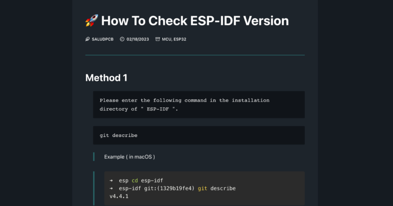 how to check esp idf version