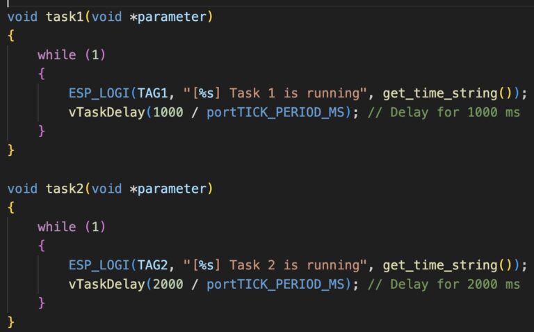 ESP32 Task FreeRTOS