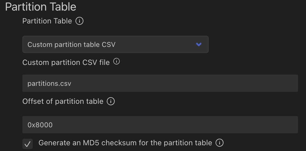 ESP32 Partition